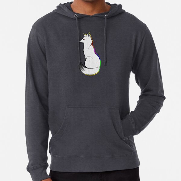 rainbow snow fox Lightweight Hoodie