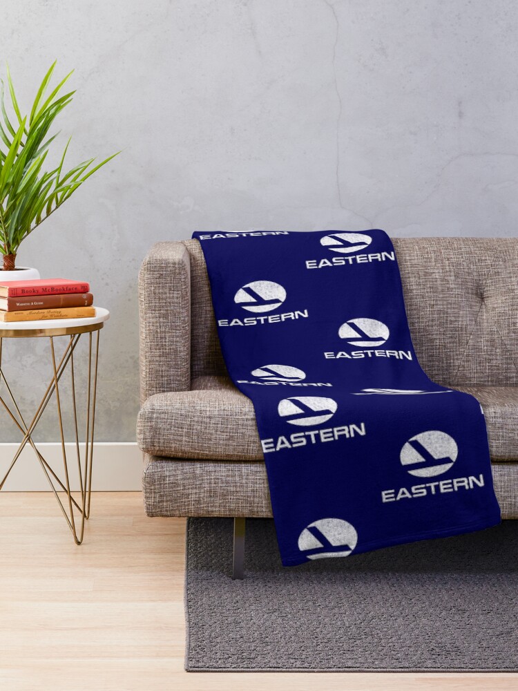 Alternate view of Eastern Airlines vintage logo Throw Blanket