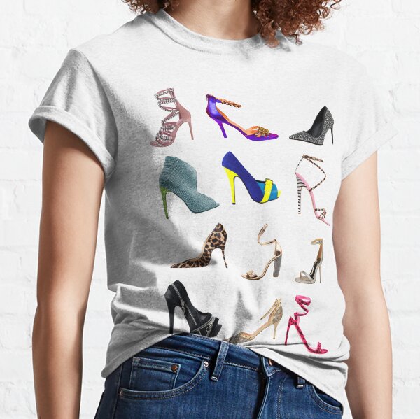 Nude Woman in High Heels T-Shirt