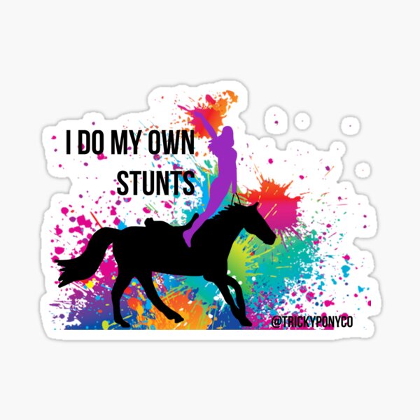 Item preview, I DO MY OWN STUNTS - Purple Splash designed and sold by The Tricky Pony Co..
