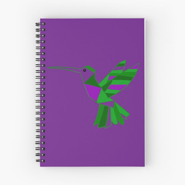Item preview, Amethyst & Emerald Hummingbird designed and sold by VazMasDesign.