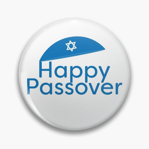 Item preview, Blue Happy Passover Greeting with Kippah and Star of David designed and sold by sigdesign.