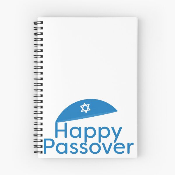 Item preview, Blue Happy Passover Greeting with Kippah and Star of David designed and sold by sigdesign.
