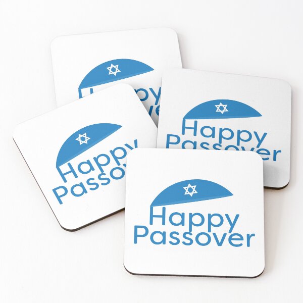 Item preview, Blue Happy Passover Greeting with Kippah and Star of David designed and sold by sigdesign.