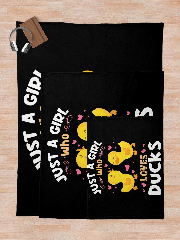 Alternate view of Just a Girl who Loves Ducks Gift Throw Blanket
