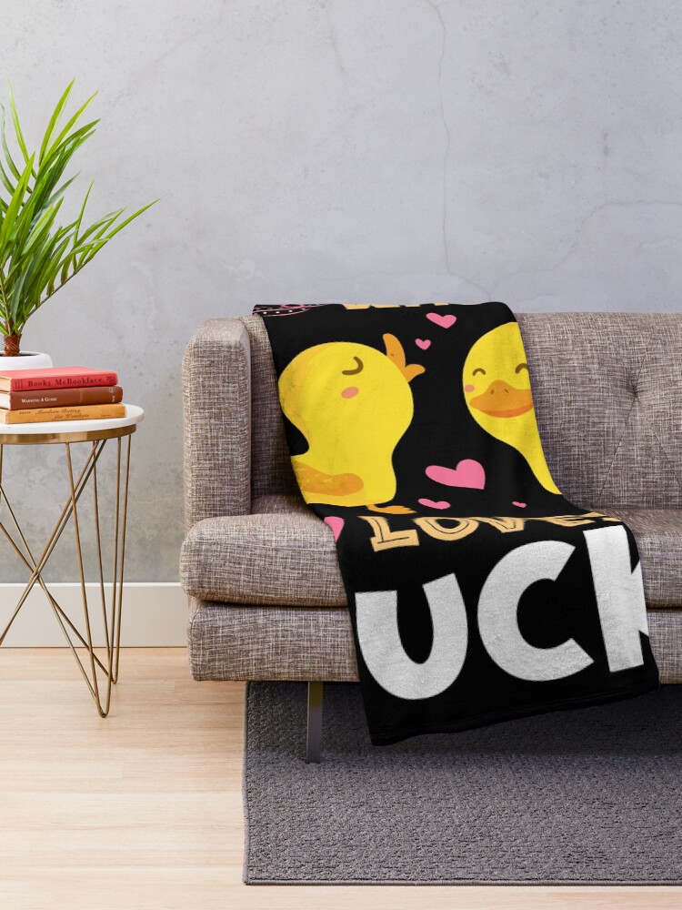 Alternate view of Just a Girl who Loves Ducks Gift Throw Blanket