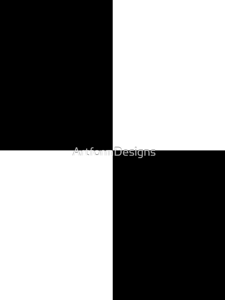 Black and White Quad Contrast Blocks by ArtformDesigns