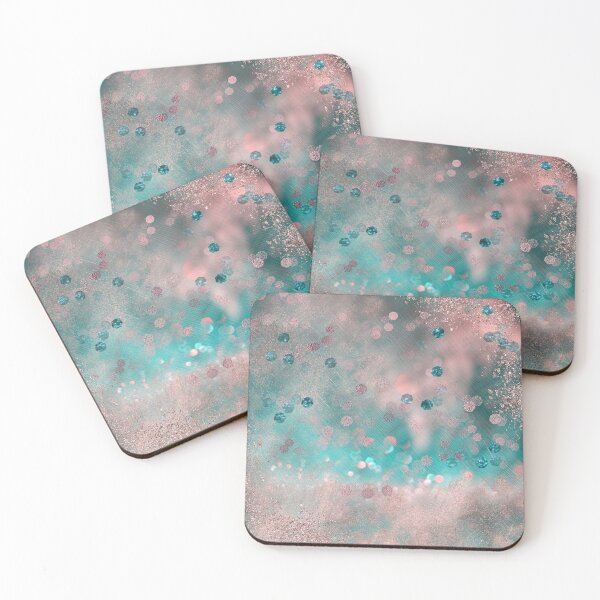Item preview, Turquoise And Blush Glamour designed and sold by artsandsoul.