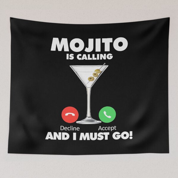 Item preview, My Mojito is Calling and I Must Go Drink Lover designed and sold by HelloFromAja.