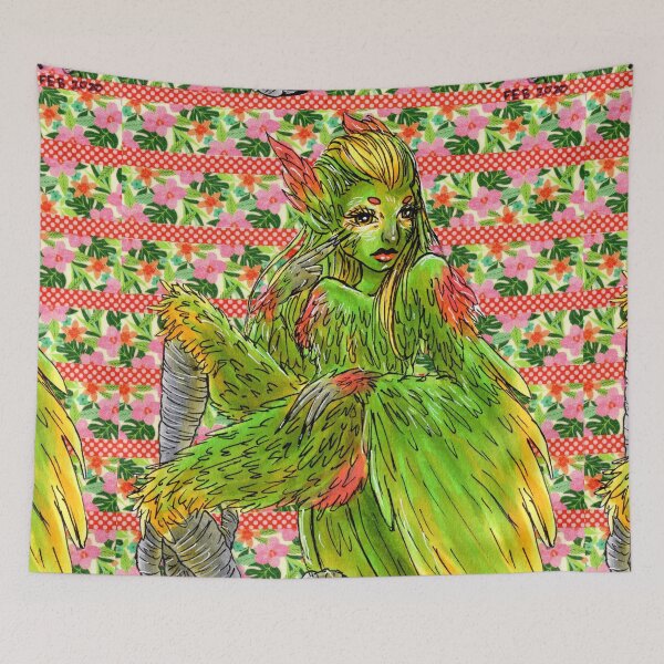 Item preview, Green Parrot Harpy designed and sold by arlieopal.