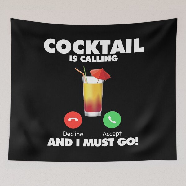 Item preview, My Cocktail is Calling and I Must Go Drink Lover designed and sold by HelloFromAja.