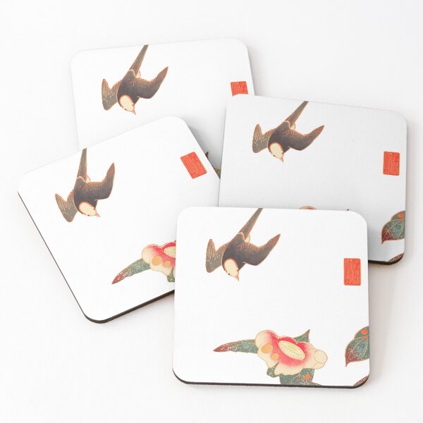 Item preview, Swallow and Camellia by Ito Jakuchu designed and sold by digitalvintage.