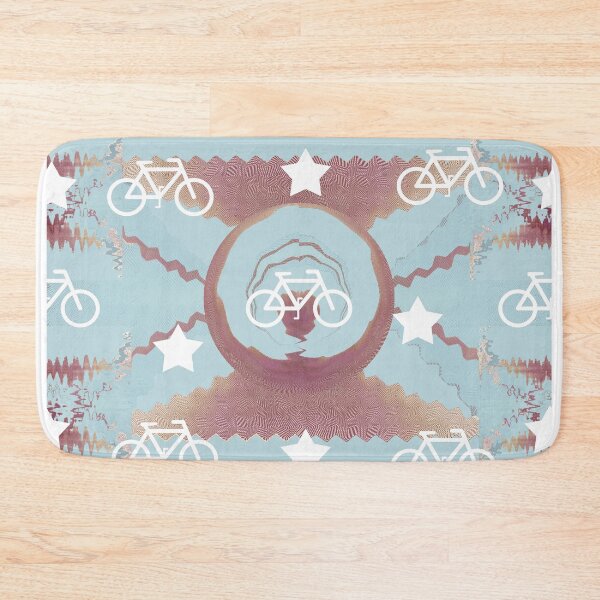 Item preview, cycle and star shaped seamless pattern designed and sold by hutofdesigns.