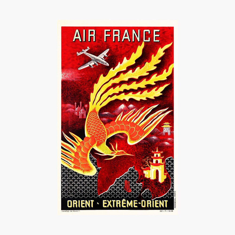 Air France Extreme Orient Vintage Airline Poster Art Deco Von Lucien Boucher Poster Von Retroposters Redbubble