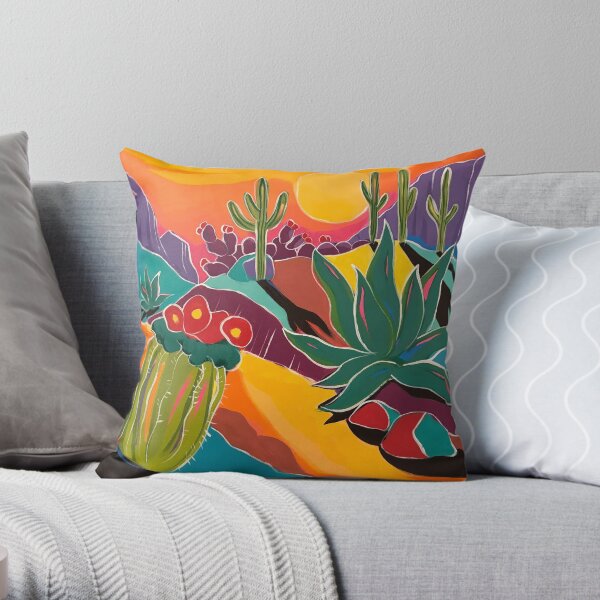 Desert Sunshine Throw Pillow