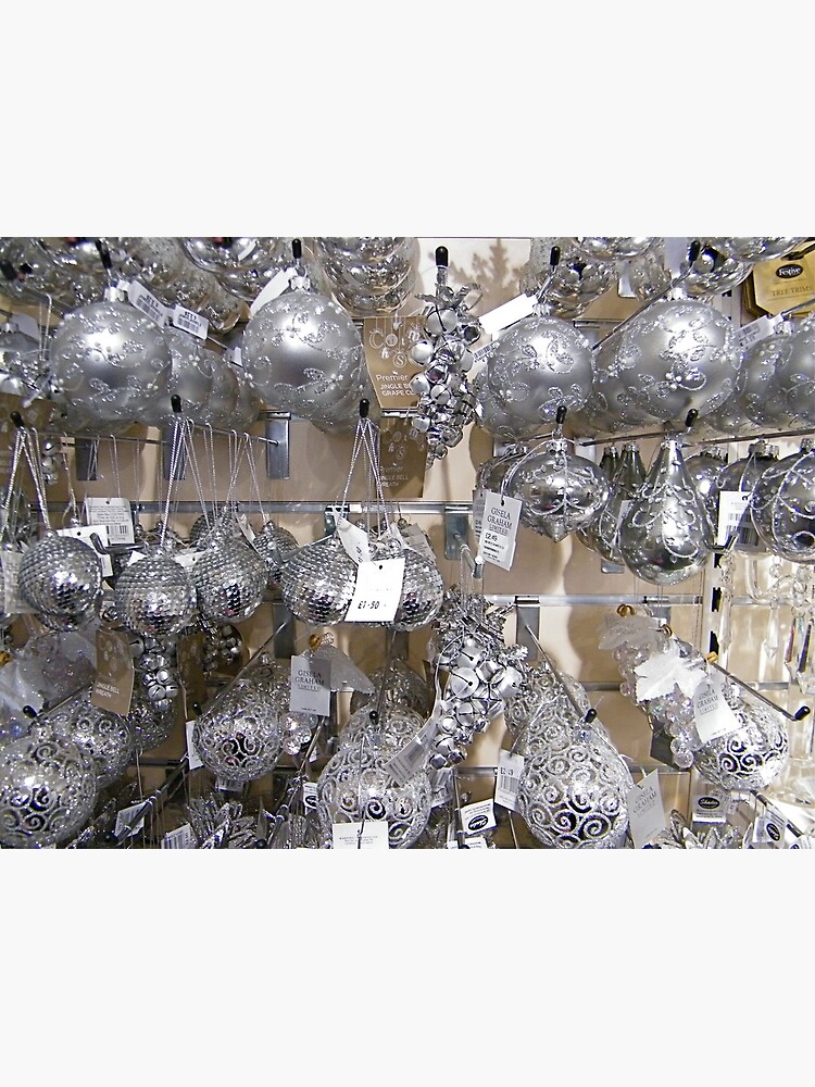 Thumbnail 2 of 2, Greeting Card, Silver Baubles designed and sold by robsteadman.