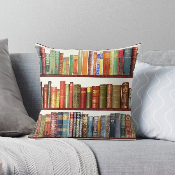 Jane Austen Antique Books Throw Pillow