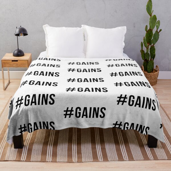 Item preview, Gains - Gym Fitness Quote designed and sold by maniacfitness.
