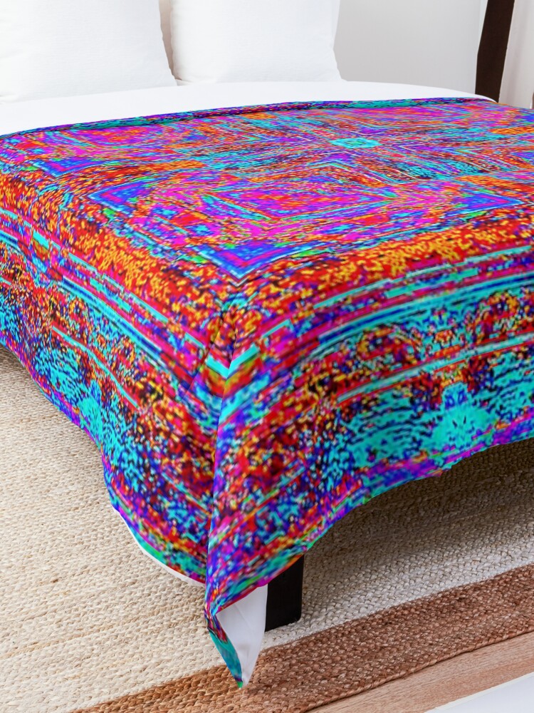 "Square Faux Persian Rug" Comforter by DVanSiceartist Redbubble