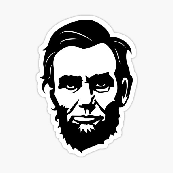 abraham-lincoln-silhouette-face-sticker-by-talkitoff-redbubble