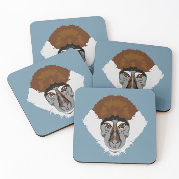 Item preview, Red-capped Mangabey Face  designed and sold by GeoCreate.