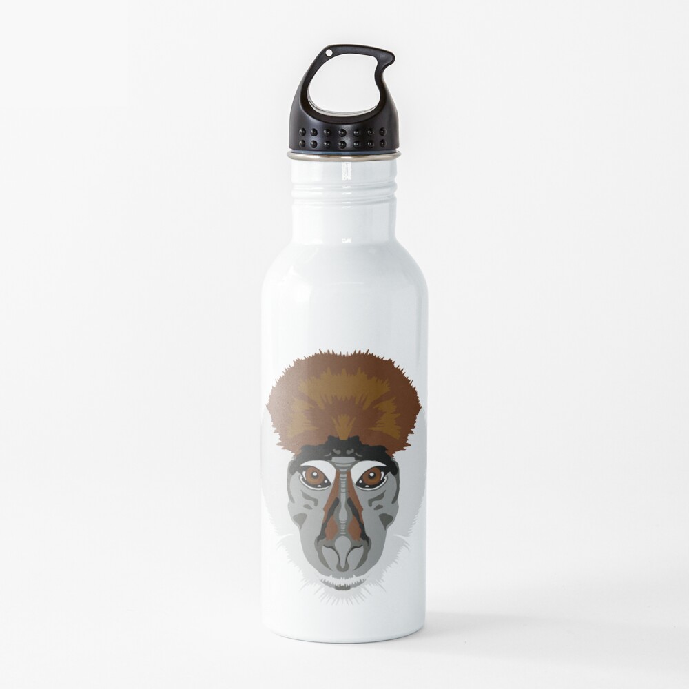 Red-capped Mangabey Face Water Bottle