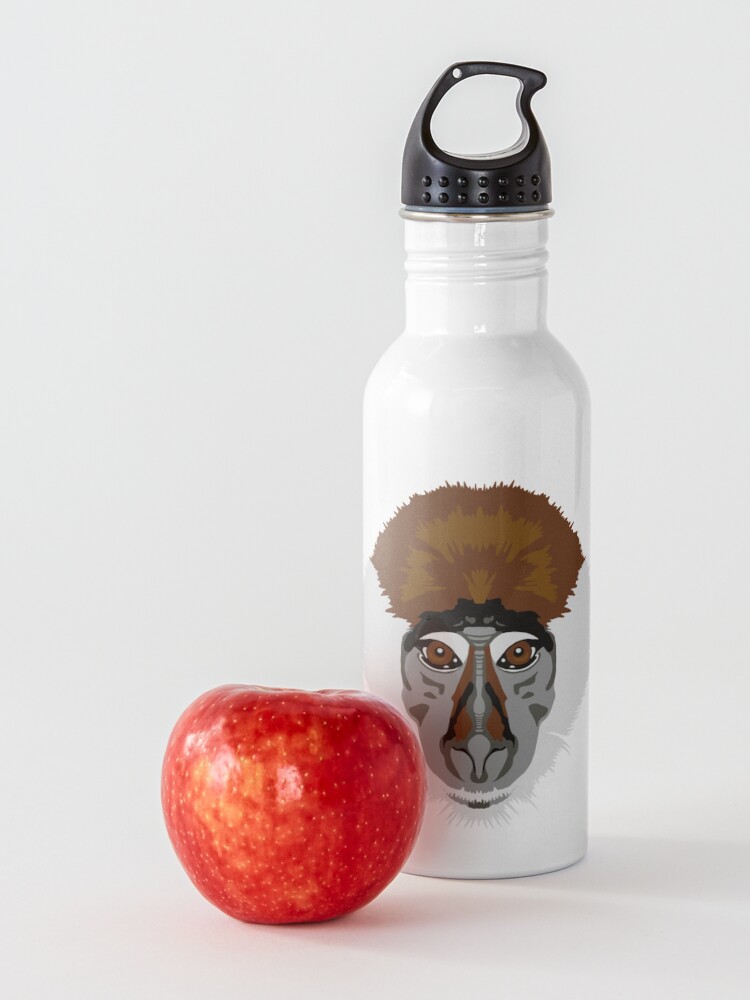 Alternate view of Red-capped Mangabey Face Water Bottle