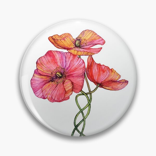 Item preview, Peach & Pink Poppy Tangle designed and sold by micklyn.