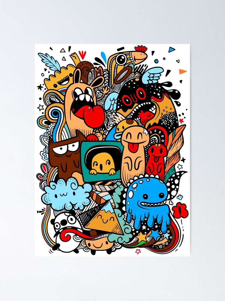 Pop Art Graffiti Design Poster By Soccatamam Redbubble