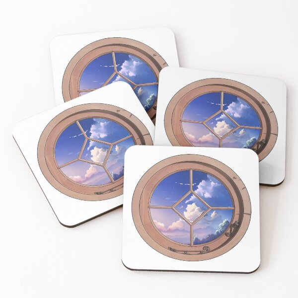 Item preview, window blue sunset drawing designed and sold by sami123456.