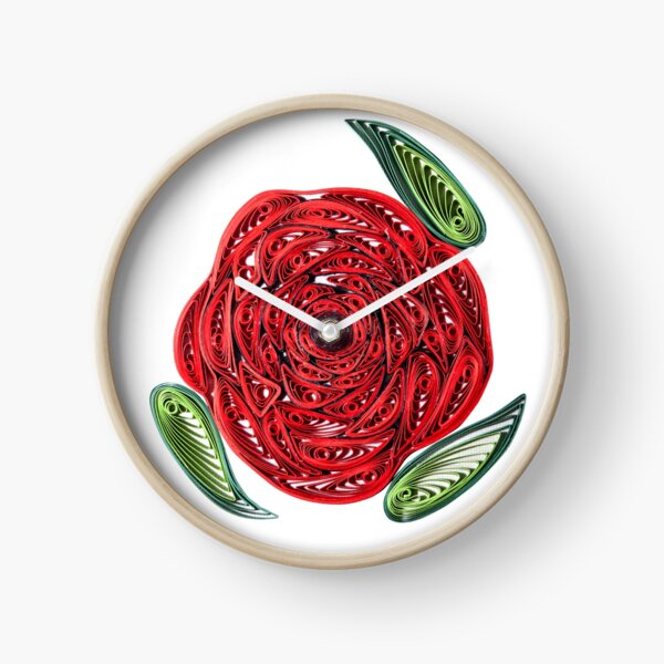 Red Rose Clock