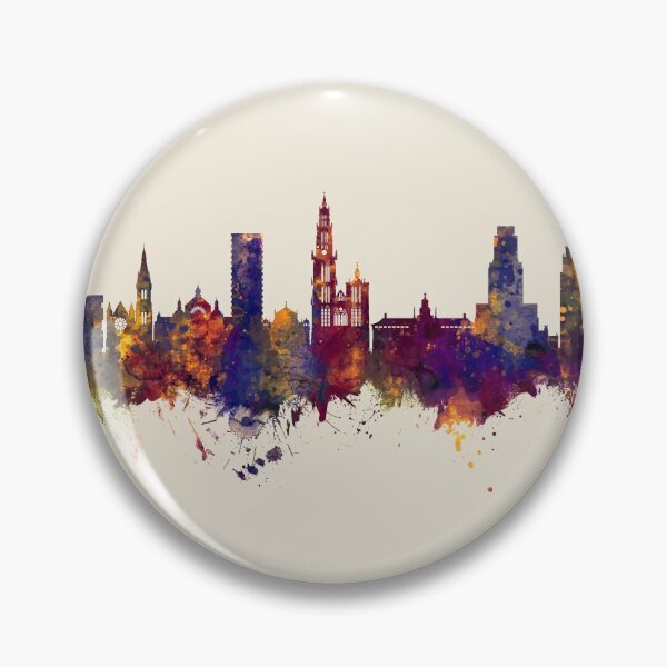 Item preview, Antwerp Belgium Skyline designed and sold by ArtPrints.