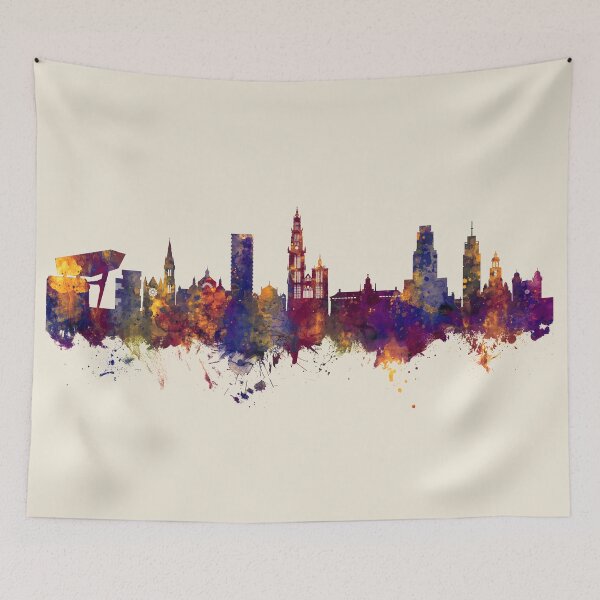 Item preview, Antwerp Belgium Skyline designed and sold by ArtPrints.