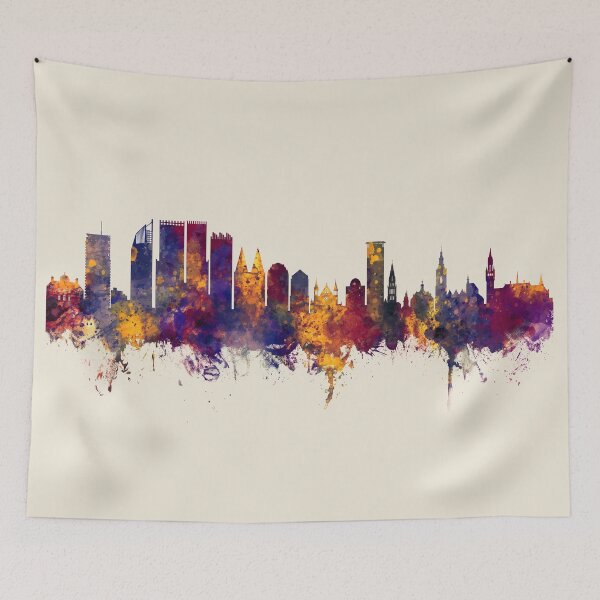 Item preview, The Hague Netherlands Skyline designed and sold by ArtPrints.