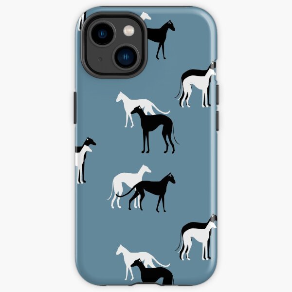 ddifferent sighthounds, unterschiedliche Windhunde, ink drawing, minimalistic iPhone Robuste Hülle