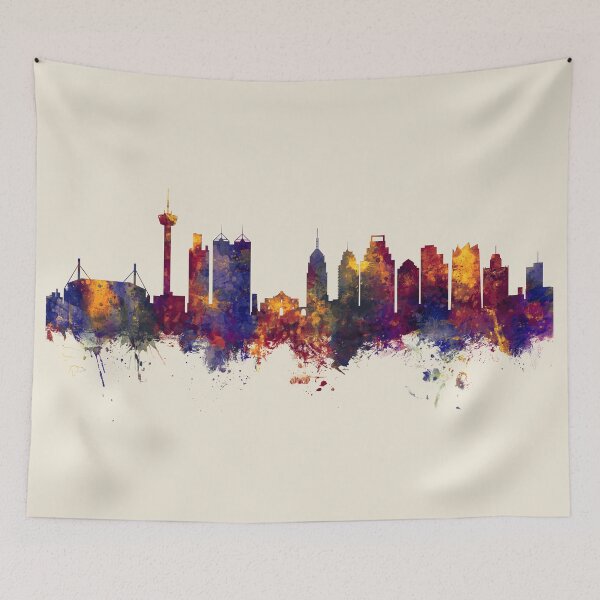 Artikelvorschau, San Antonio Texas Skyline entworfen und verkauft von ArtPrints.
