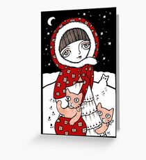 Lumi Kissat Greeting Card
