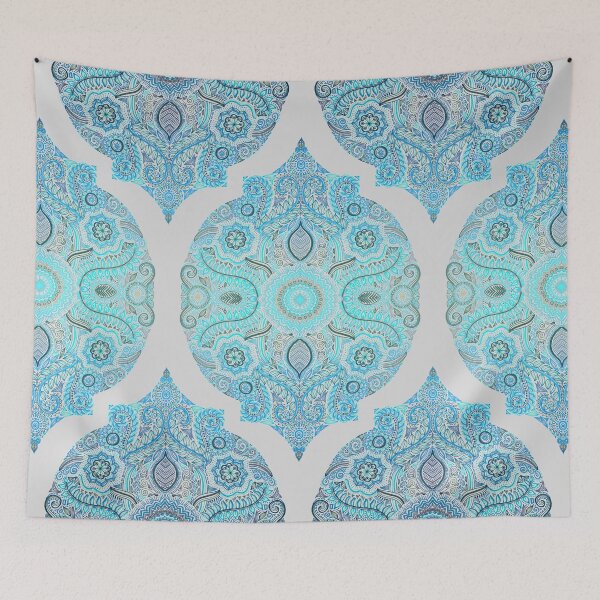 Item preview, Through Ocean & Sky - turquoise & blue Moroccan pattern designed and sold by micklyn.