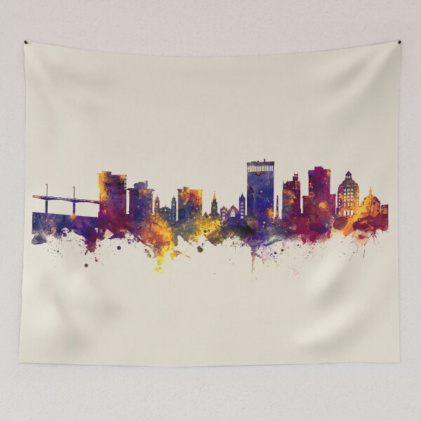 Item preview, Asheville North Carolina Skyline designed and sold by ArtPrints.