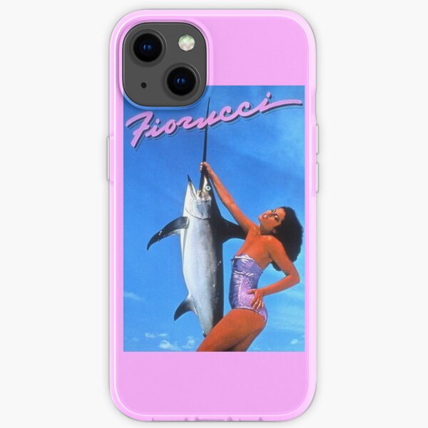 Swordfish Fiorucci Kitsch Pink and Blue Design iPhone Soft Case