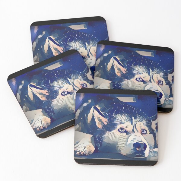 Item preview, Siberian-husky artwork, alaskan-malamute wall art, husky painting drawing. designed and sold by Yurii Novosad.