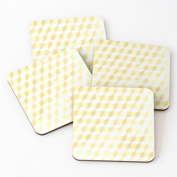 Item preview, Pastel Yellow Cubes Pattern designed and sold by SydneySells.