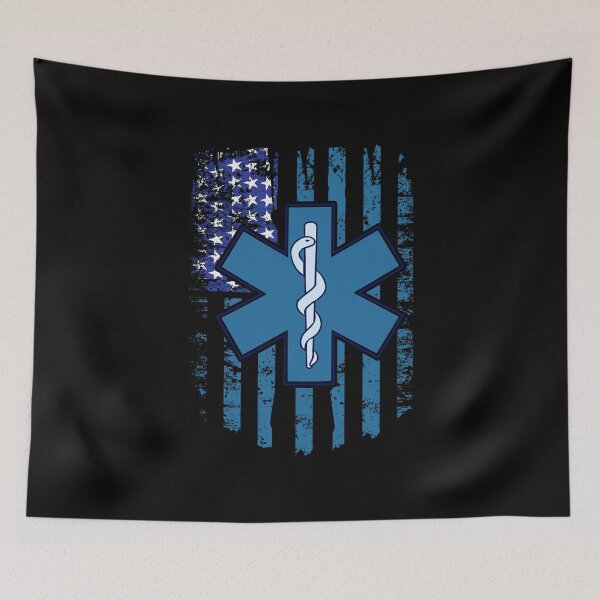 Item preview, Flag Emergency Medical Services Gift Print American Flag EMS Zip Print designed and sold by linco11.
