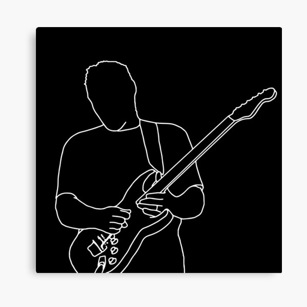 David Gilmour Minimalistic Design Canvas Print