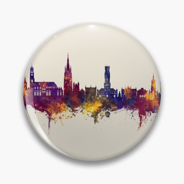 Item preview, Bruges Belgium Skyline designed and sold by ArtPrints.