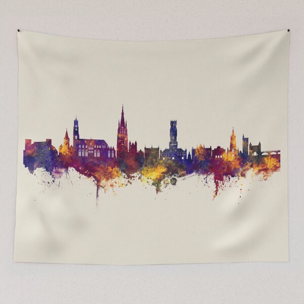 Item preview, Bruges Belgium Skyline designed and sold by ArtPrints.