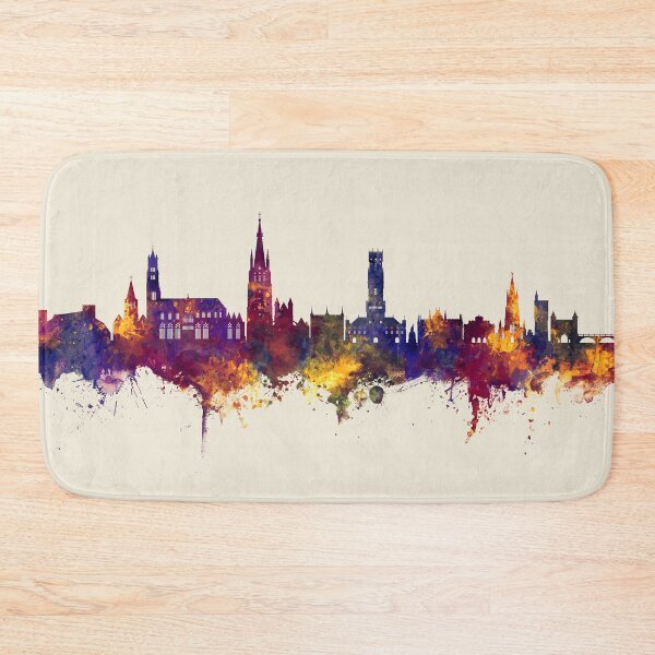 Item preview, Bruges Belgium Skyline designed and sold by ArtPrints.