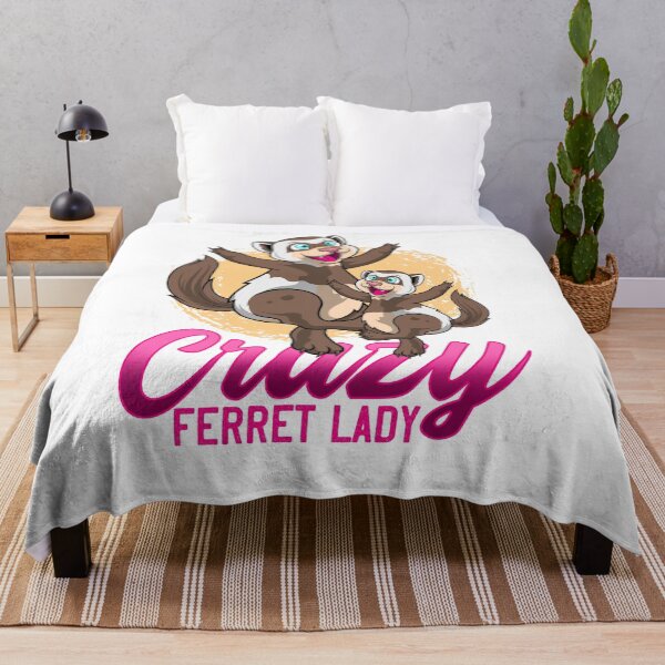Item preview, Crazy Ferret Lady designed and sold by Meliafroggy.