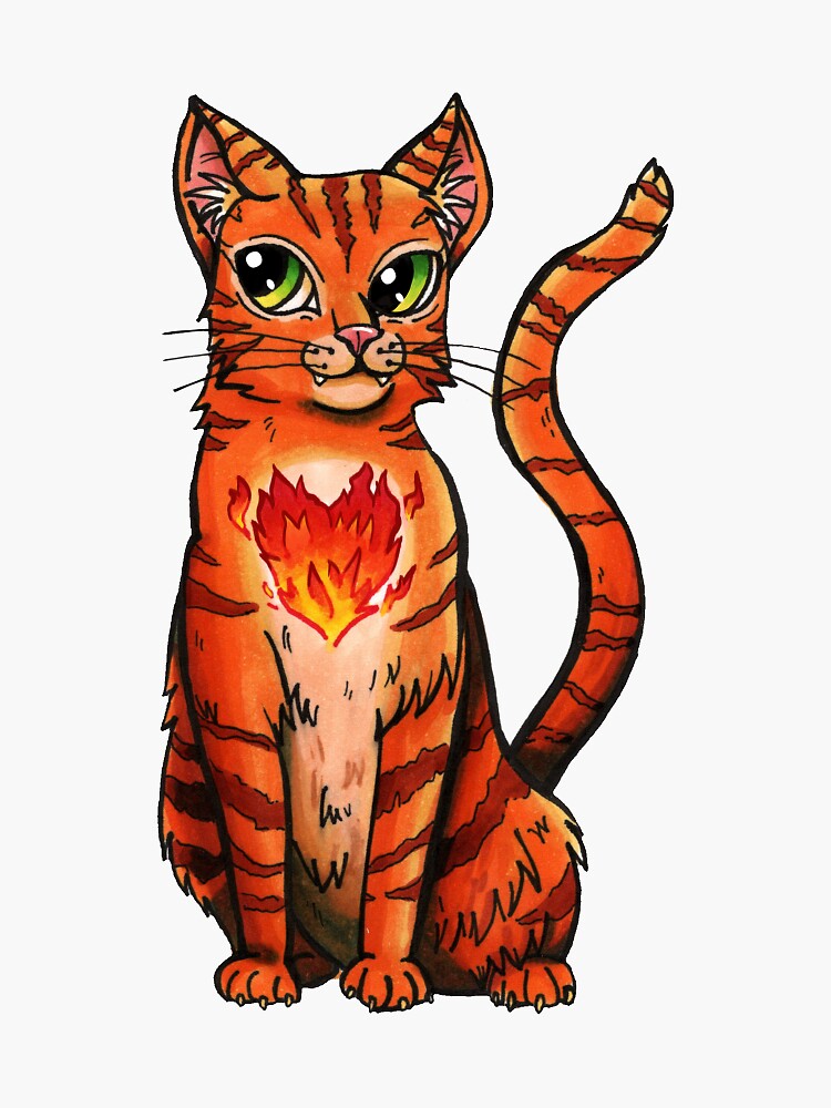 Fireheart Warrior Cats - Firestar Warriors - Firepaw Book Series | Sticker