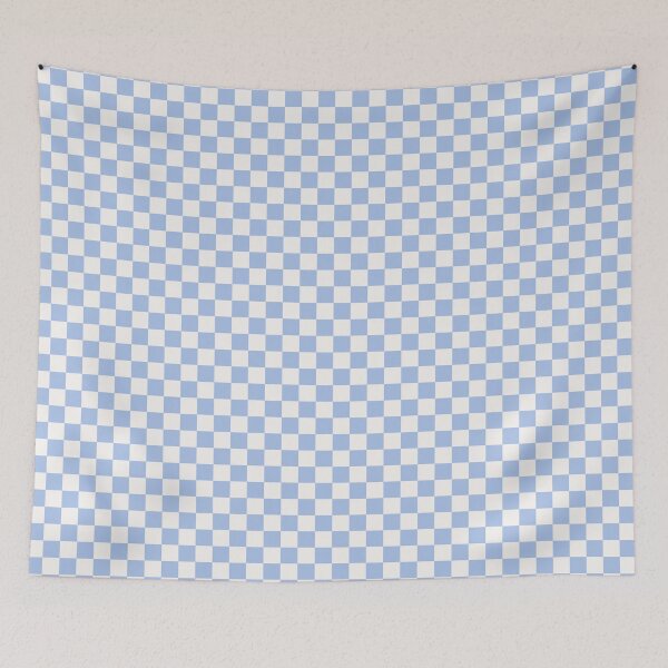 Item preview, Sky Chess | Plaid Pattern - Matt Dull Blue and White designed and sold by Dator-Abstracts.